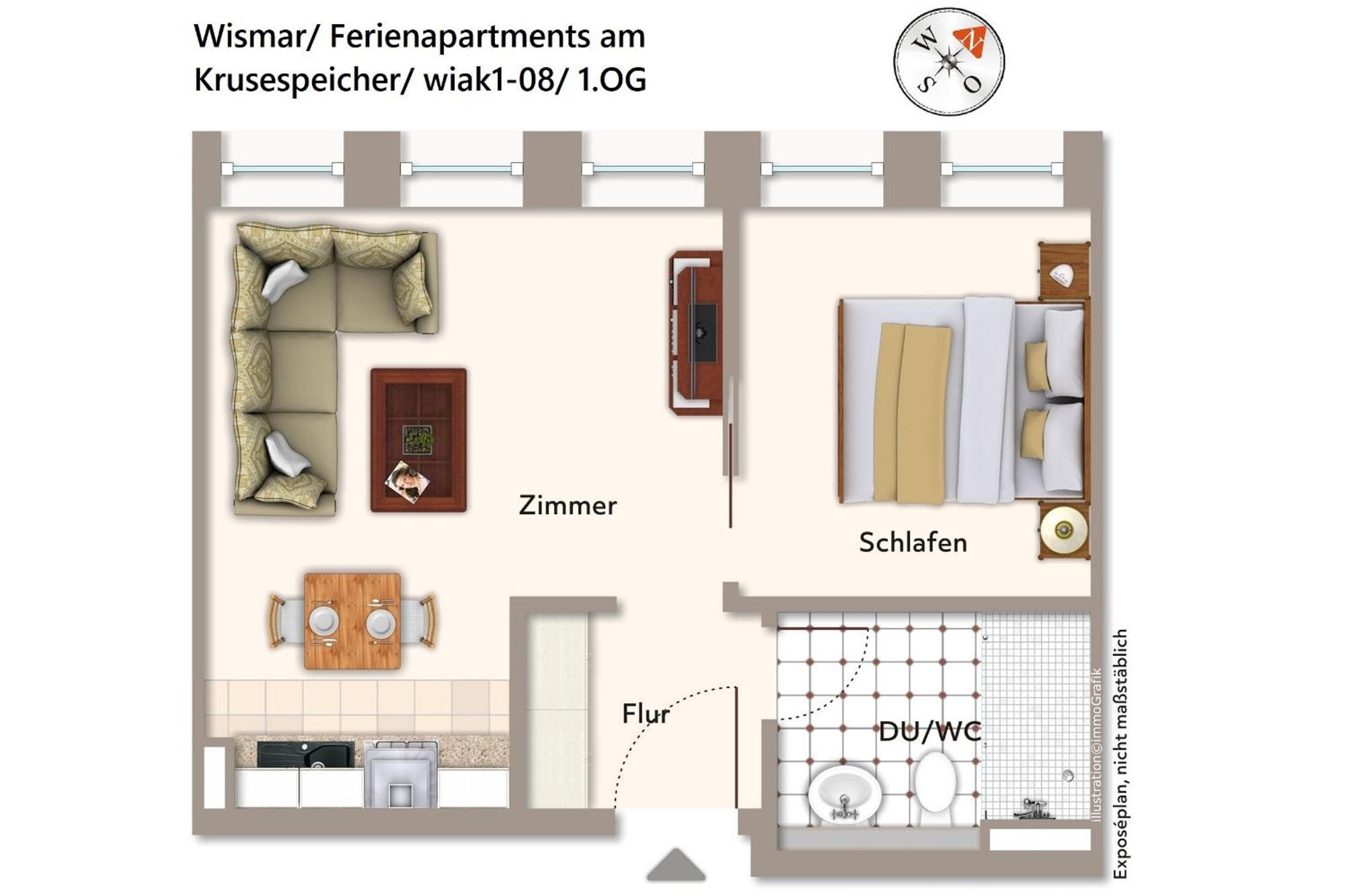 Wißmar Ferienapartments Am Krusespeicher Ferienapartments Am Krusespeicher 1-08 מראה חיצוני תמונה